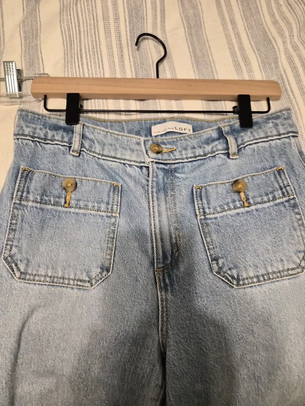 Ann Taylor Loft Petite Palmer Wide Leg Crop Jeans - Picture 5 of 6